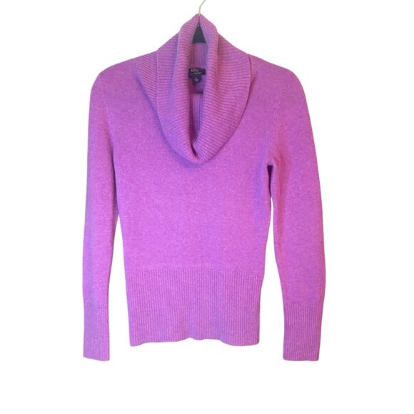 Apt 9 100% Cashmere Purple Long Sleeve Cowl Neck Sweater sz M - Picture 1 of 9
